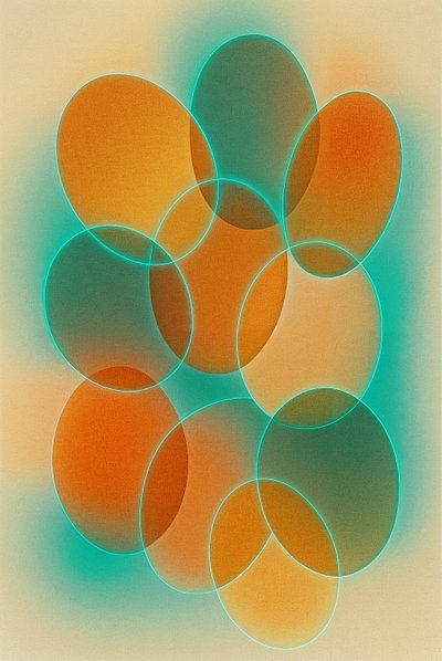 Fréquence collective, 2025 (acrylique sur toile) - George Rosaly
