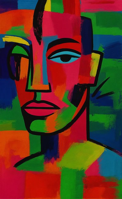 Réflexions en couleur, 2025 (acrylique sur toile) - George Rosaly