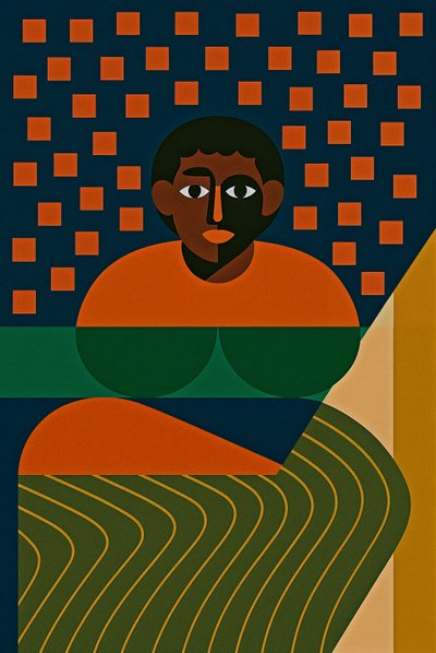 Unapologetically Seen, 2025 (acrylique sur toile) - George Rosaly