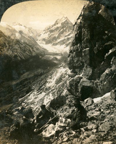 Mont Cook et le glacier et la vallée de Hooker, Nouvelle-Zélande, vers 1909 - George Rose
