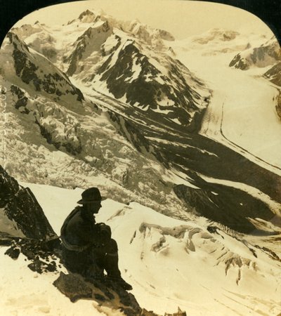 Les glaciers Tasman et Rudolph, Alpes du Sud, Nouvelle-Zélande, c1909 - George Rose