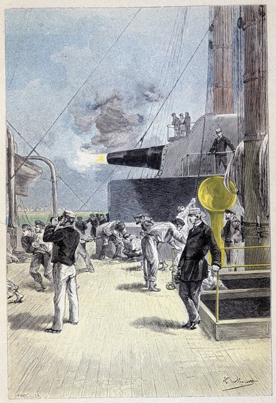 Un premier coup à blanc part de la tourelle (page 277) dans « L