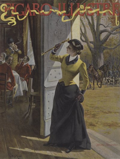 Allons, Messieurs! Couverture de Le Figaro Illustré, octobre 1895 - George Roux