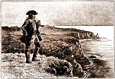 Le capitaine Billy Bones regardant l