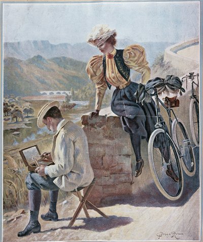 Aquarelle et cyclisme - George Roux