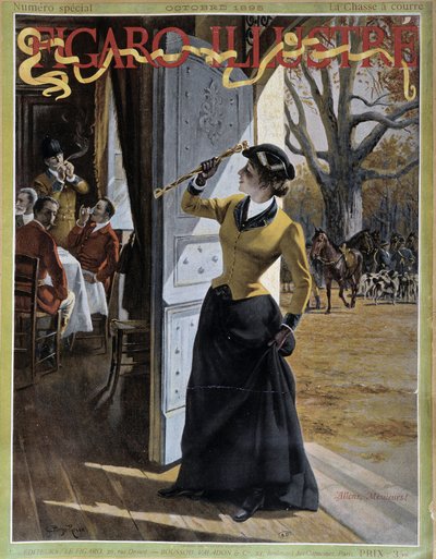 Femme en tenue de chasse - dans "Figaro Illustré" d