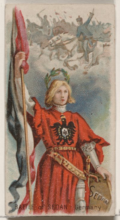 Bataille de Sedan, Allemagne, de la série Holidays N80 pour les cigarettes Duke, 1890 - George S. Harris and Sons