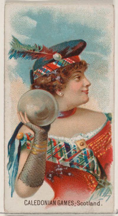 Jeux calédoniens, Écosse, de la série Holidays N80 pour les cigarettes Duke, 1890 - George S. Harris and Sons