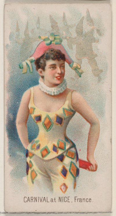 Carnaval à Nice, France, de la série Holidays N80 pour les cigarettes Duke - George S. Harris and Sons