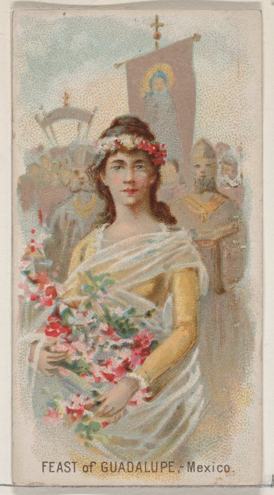 Fête de Guadalupe, Mexique, de la série Holidays N80 pour les cigarettes Duke - George S. Harris and Sons