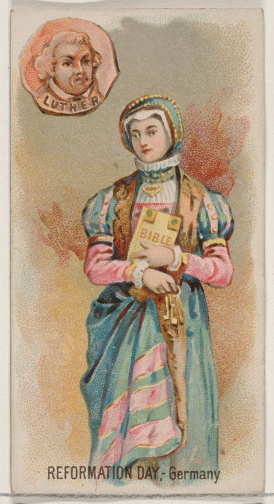 Jour de la Réforme, Allemagne, de la série Holidays N80 pour les cigarettes Duke - George S. Harris and Sons