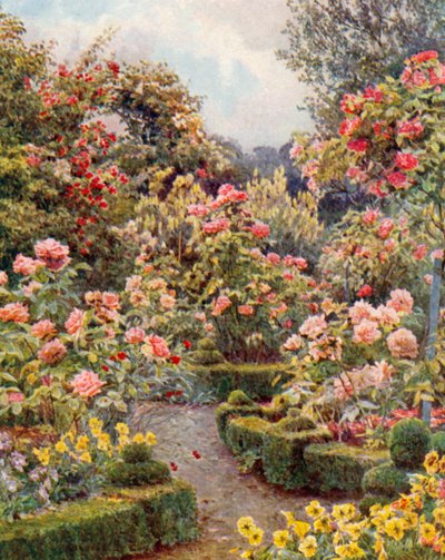 Partout des roses, des roses" (lithographie couleur) - George Samuel Elgood