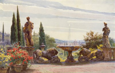 Jardins italiens : Florence depuis la Villa Palmieri - George Samuel Elgood