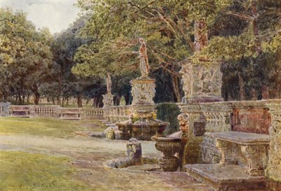 Jardins italiens : Avant-cour, Villa Borghese - George Samuel Elgood