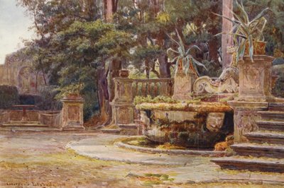 Jardins italiens : Fontaine, Villa Corsini - George Samuel Elgood