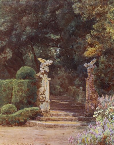 Jardins Italiens : La Porte du Dragon, Villa Garzoni - George Samuel Elgood