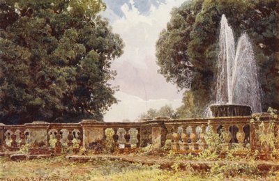 Jardins italiens : La grande fontaine, Villa Conti - George Samuel Elgood