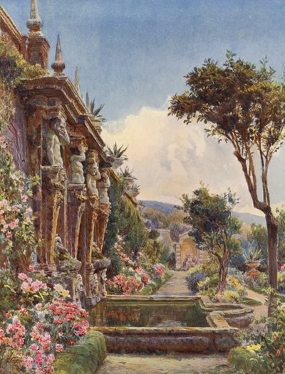 Jardins italiens : La Terrasse Inférieure, Villa Imperiali - George Samuel Elgood