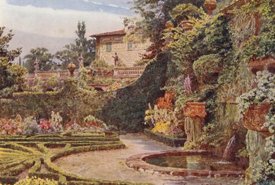 Jardins italiens : Le Palazzo depuis le Parterre, Villa Palmieri - George Samuel Elgood