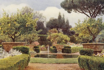Jardins italiens : Le Parterre, Villa Colonna - George Samuel Elgood