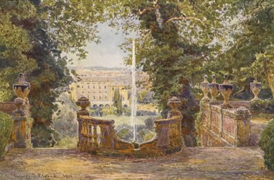 Jardins italiens : Terrasse supérieure, Villa Corsini - George Samuel Elgood