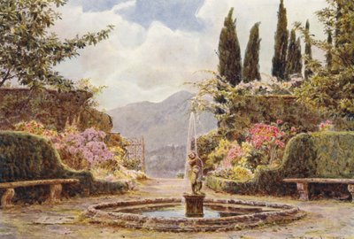 Jardins italiens : Villa Cavagnaro, le parterre - George Samuel Elgood