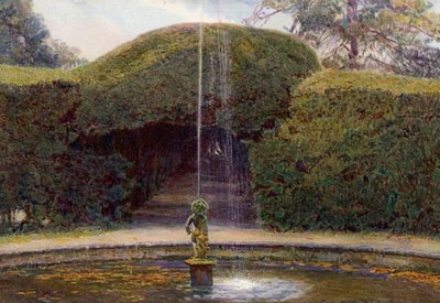 La tonnelle sombre de Melbourne Hall, Derbyshire (lithographie couleur) - George Samuel Elgood