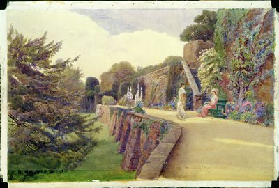 La terrasse au château de Berkeley, Gloucestershire, 1887 - George Samuel Elgood