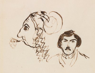 Autoportrait avec portrait de Delacroix - George Sand