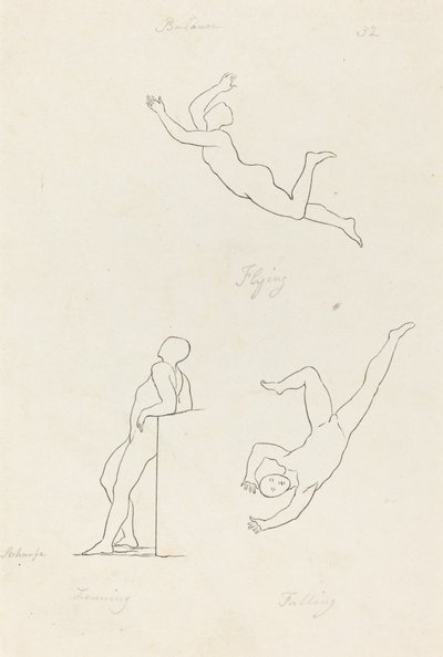 Pencher, voler et tomber - George Scharf after John Flaxman