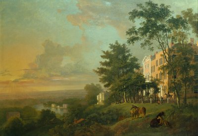 Vue de la Tamise depuis la terrasse de la Reine, Richmond Hill, Londres - George Senior Barrett