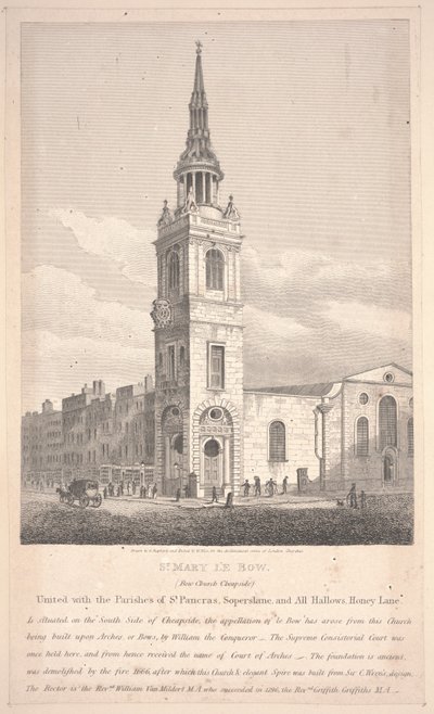 St. Mary Le Bow, gravé par William Wise - George Shepherd