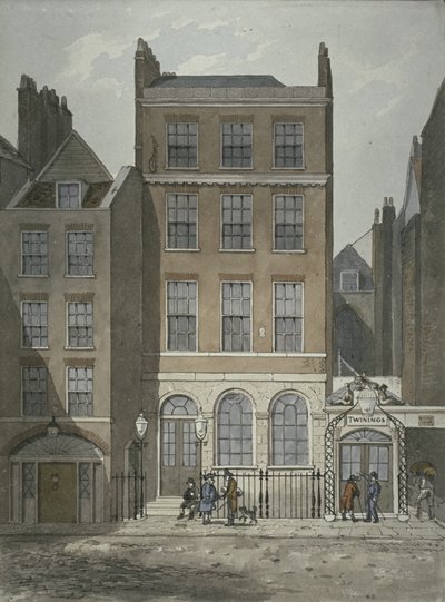 Vue de la maison bancaire de Snow et des marchands de thé Twining, Strand, Westminster - George Shepherd