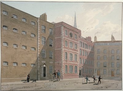 Vue du quadrilatère à Bridewell, City de Londres, 1810 - George Shepherd