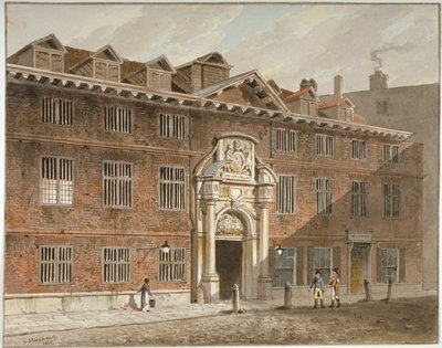 Façade ouest de Blackwell Hall, King Street, City of London, 1811 - George Shepherd
