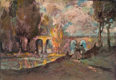 Esquisse de paysage, vers 1916 - George Sheringham