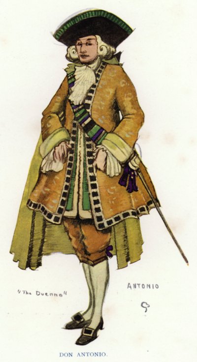 La Duègne de Sheridan : Don Antonio (lithographie en couleur) - George Sheringham