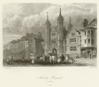 Hôpital Abbotts, Guildford, 1840 - George Sidney after Shepherd