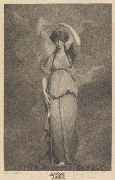Fenêtre ouest de la chapelle, New College Oxford : Les Vertus - Justice - George Siegmund Facius