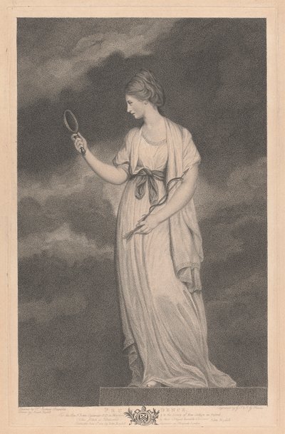 Fenêtre Ouest de la Chapelle, New College Oxford : Les Vertus - Prudence - George Siegmund Facius