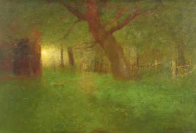 Coucher de soleil à Old Orchard - George Snr. Inness