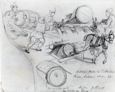 Charretiers et cheval, vers 1820-30 - George Snr Scharf
