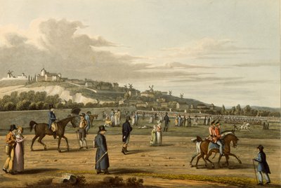 Revue des troupes anglaises à Montmartre par le duc de Wellington, 21 octobre 1815, gravée par M. Dubourg, 1817 - George Snr after Scharf
