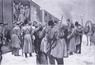 Départ des troupes russes pour l