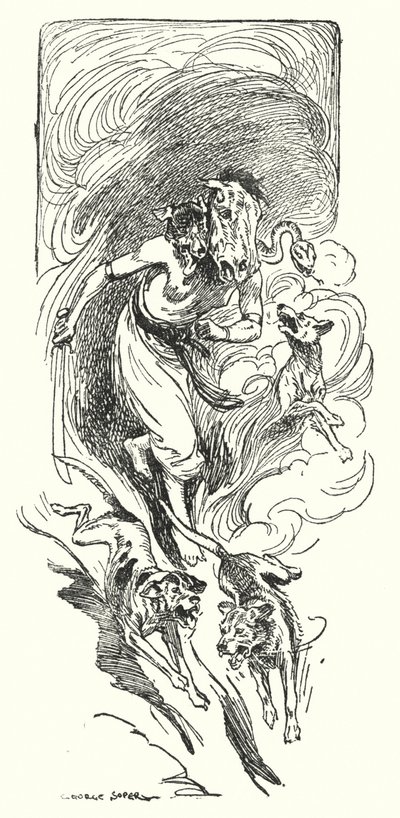 Jason et les Argonautes : « Brimo la chasseuse sauvage » (lithographie) - George Soper