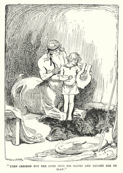 Jason et les Argonautes : "Alors Chiron lui a mis la lyre dans les mains et lui a appris à jouer" - George Soper
