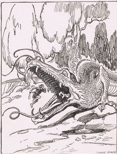 Les dents du dragon : Il se précipita sur le monstre et se jeta dans sa bouche cavernicole - George Soper