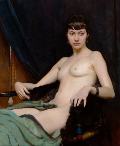 Une étude (huile sur toile) - George Spencer Watson