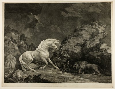 Un cheval effrayé par un lion - George Stubbs