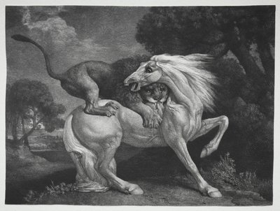 Un cheval attaqué par un lion, 1788 - George Stubbs